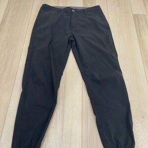 prAna Pants Mens 32 Gray Polyester Drawstring Logo Performance Jogger Tech